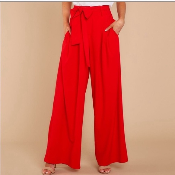 Flying Tomato Pants - NEW Flying Tomato Red Wide Leg Palazzo Pants